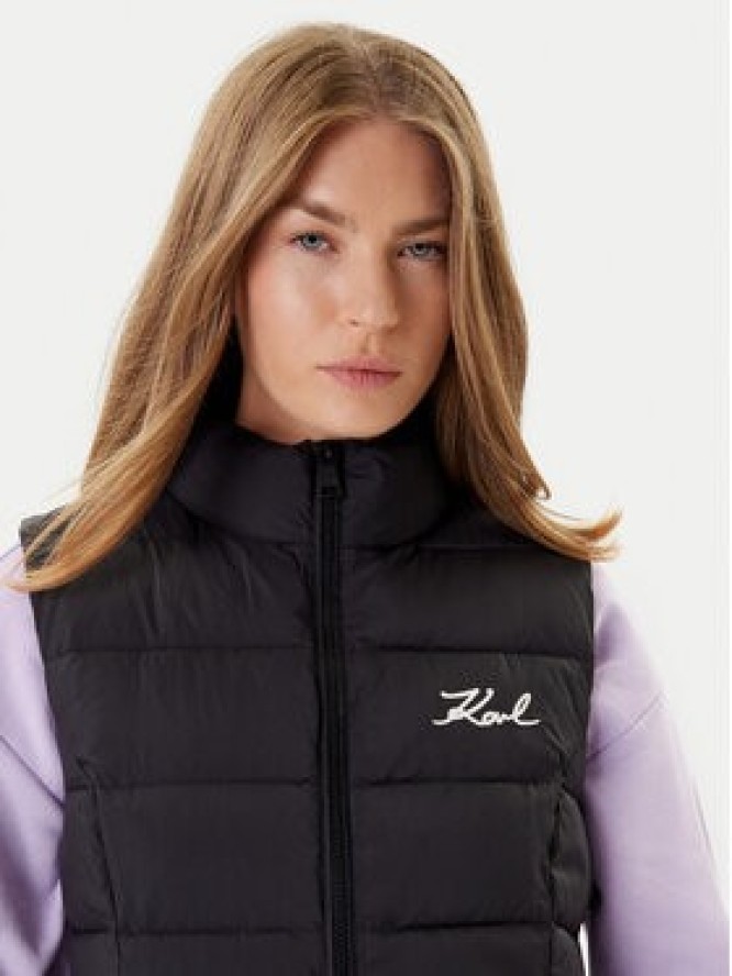 KARL LAGERFELD Bezrękawnik A1W15048 Czarny Regular Fit