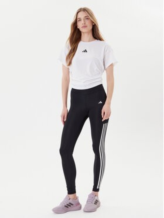 adidas Legginsy Optime 3-Stripes IT9105 Czarny Slim Fit