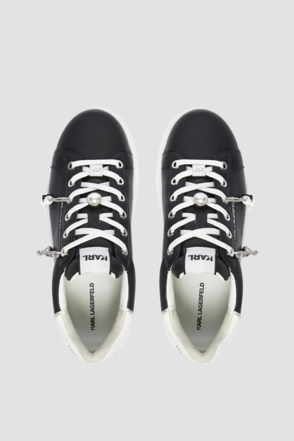 KARL LAGERFELD Czarne damskie sneakersy ANAKAPRI TASSEL CHARMS, Rozmiar 37