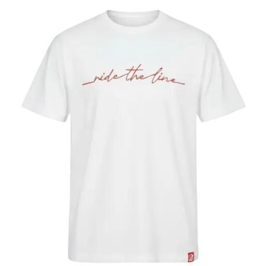 Odzież T-shirts unisex SkatePro RIDE THE LINE Koszulka - M - Biały