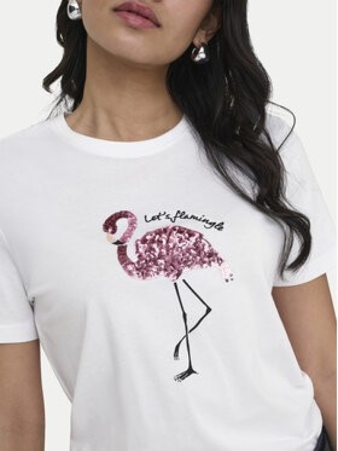 ONLY T-Shirt Kita 15367568 Biały Regular Fit