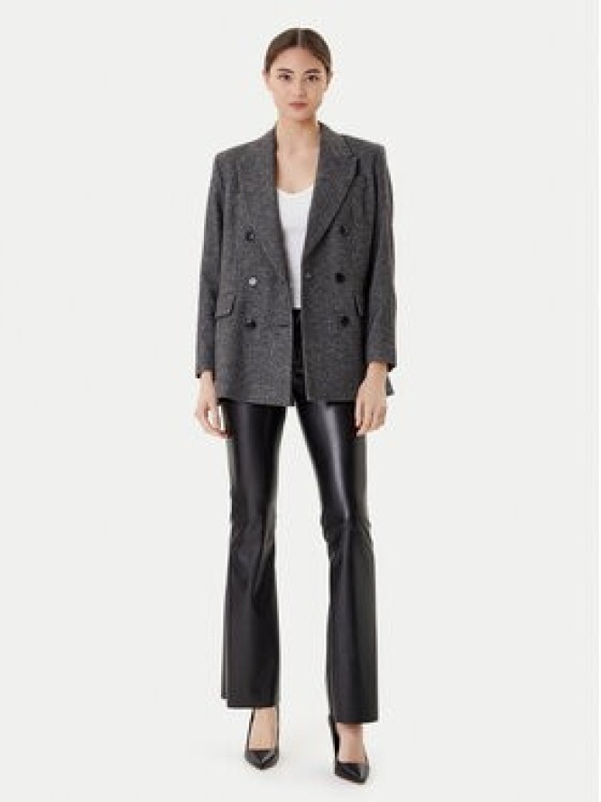 HUGO Spodnie z imitacji skóry Hableu-1 50542417 Czarny Slim Fit