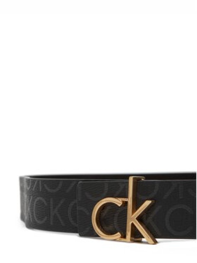 Calvin Klein Pasek Damski Ck Buckle Reversible Belt 30Mm Mono LV04F7038G Czarny
