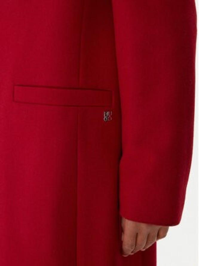 HUGO Płaszcz wełniany Mojeni 50547691 Czerwony Relaxed Fit
