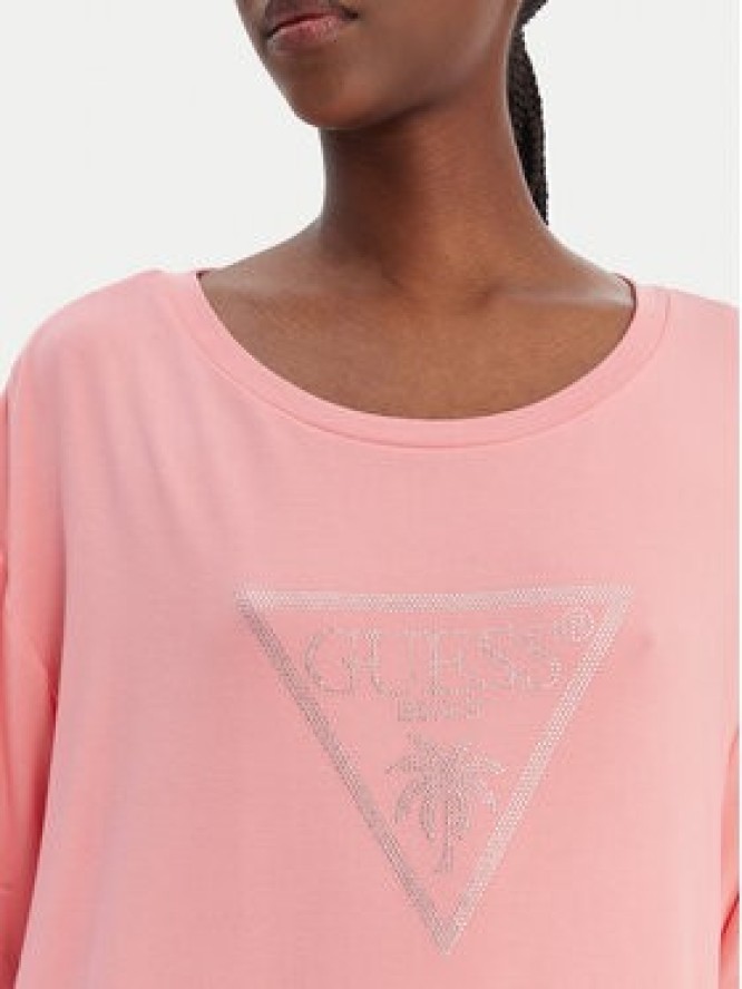 Guess T-Shirt E4GI00 K68D2 Różowy Oversize