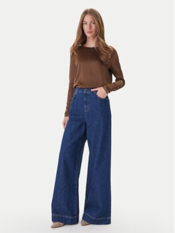 ViCOLO Bluzka TF0244 Brązowy Regular Fit