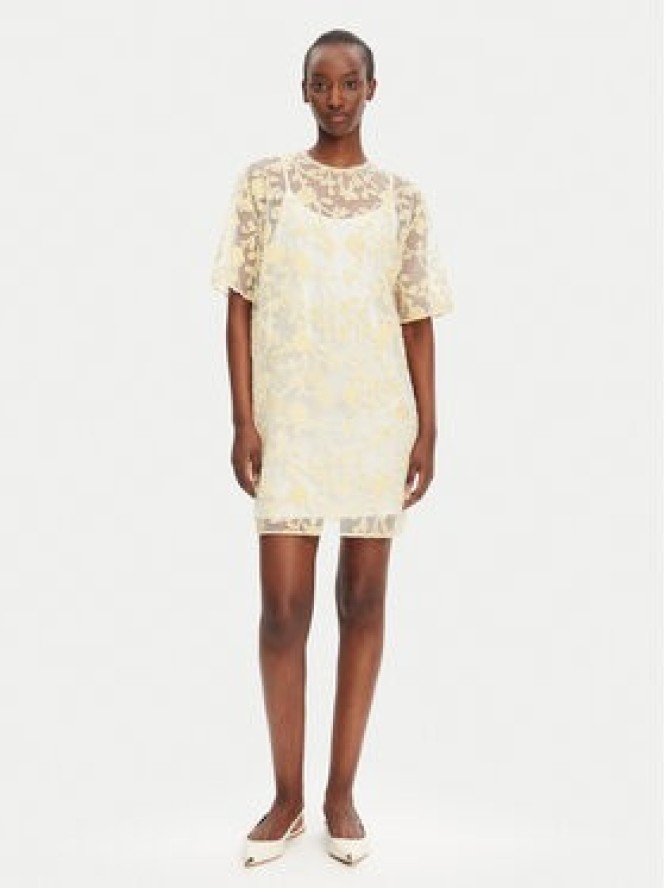 ROTATE Sukienka koktajlowa 113675858 Żółty Relaxed Fit