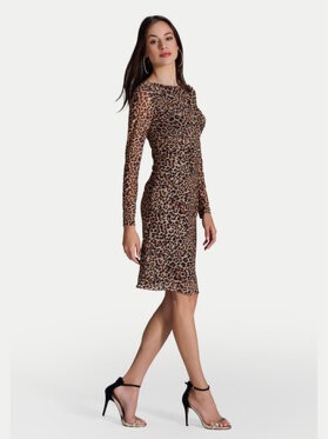 Swing Sukienka koktajlowa 5AI17600 Beżowy Slim Fit