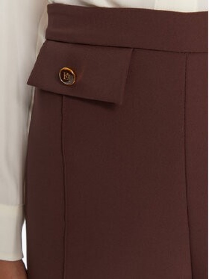 Elisabetta Franchi Spodnie materiałowe PA-121-56E2-V380 Brązowy Regular Fit
