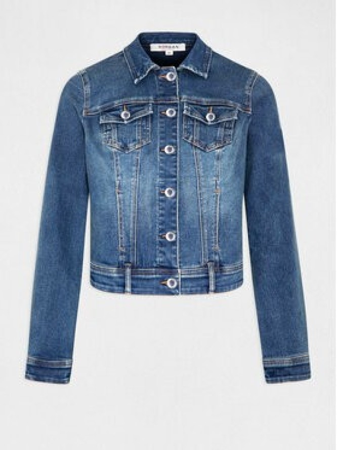 Morgan Kurtka jeansowa 231-VPOMI Niebieski Regular Fit