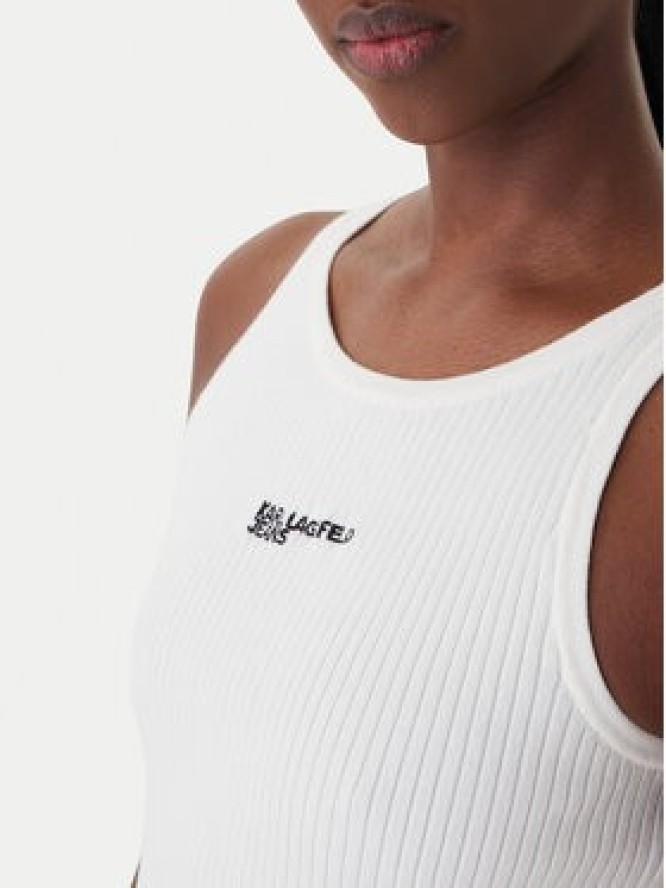 Karl Lagerfeld Jeans Top B1W18024 Écru Slim Fit