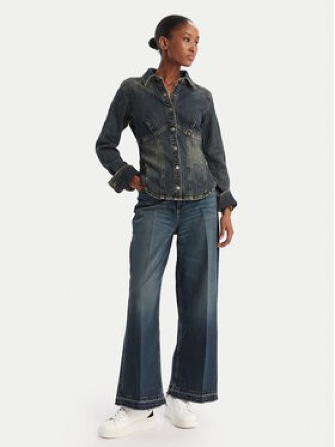 Guess Jeans Jeansy W5BA2Z D5RAB Granatowy Wide Leg