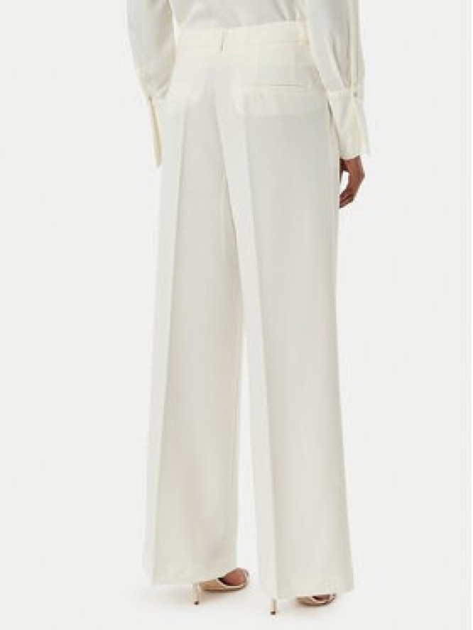 Rinascimento Spodnie palazzo CFC0123671003 Écru Regular Fit