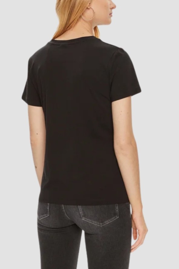 GUESS Czarny damski t-shirt na krótki rękaw Colette, Rozmiar XS