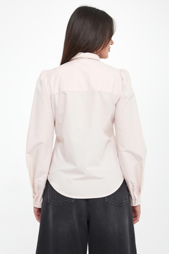 Koszula damska z popeliny z szarfą TWINSET