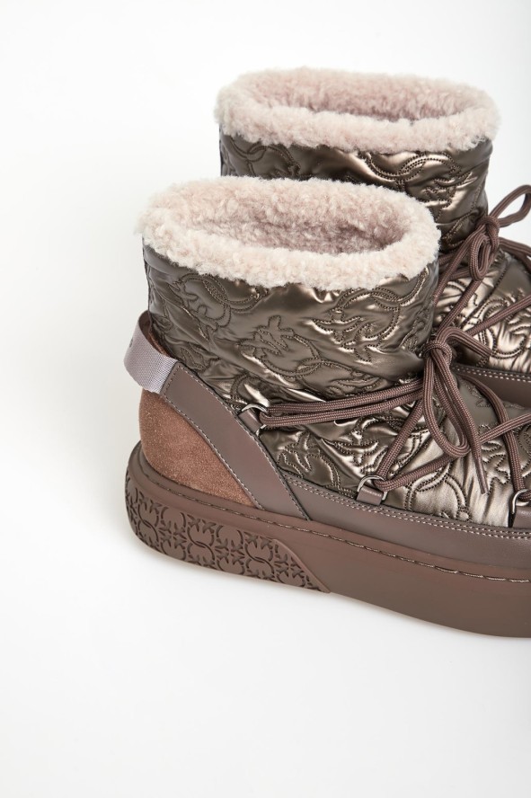 Śniegowce damskie skórzane Yoko 19 PINKO