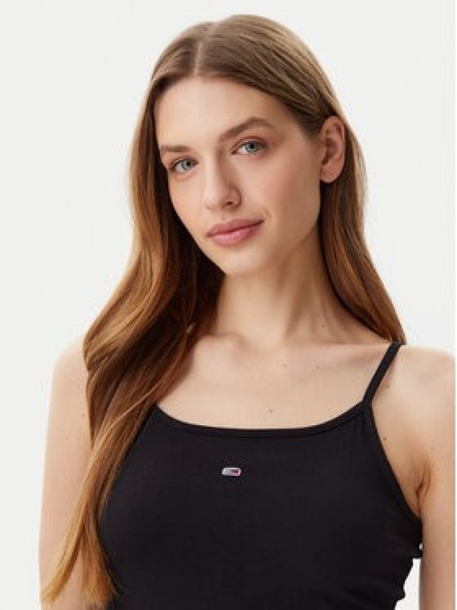 Tommy Jeans Sukienka letnia Essential DW0DW21354 Czarny Slim Fit