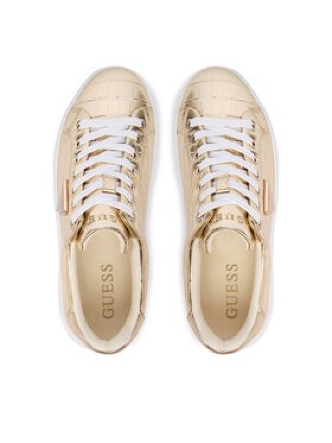 Guess Sneakersy FLFD15 PEL12 Złoty