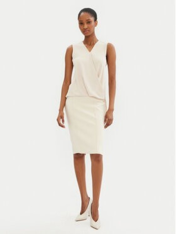 Rinascimento Spódnica ołówkowa CFC0122972003 Beżowy Regular Fit