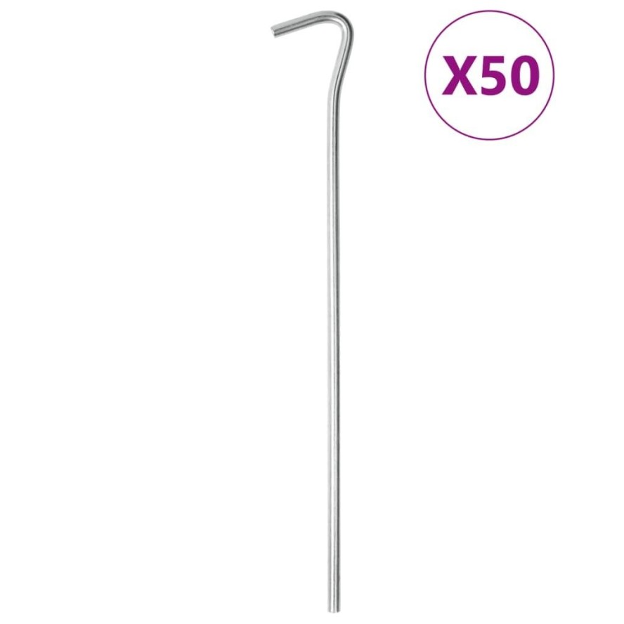 Kołki do namiotu VidaXL 50 szt Ø5 mm x 23 cm stal ocynkowana