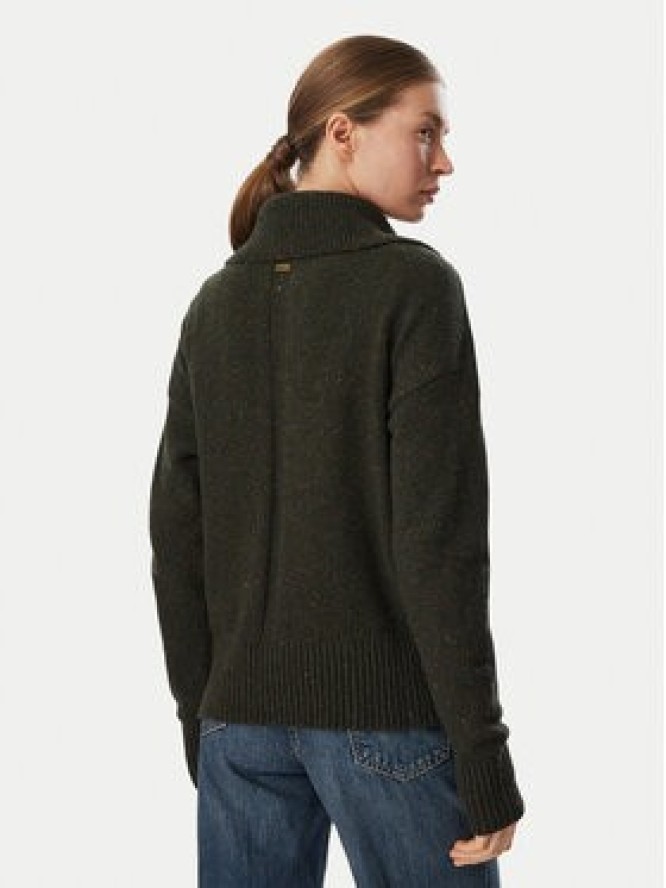 Barbour Sweter Lavensdale LKN1579OL71 Zielony ciemny Relaxed Fit