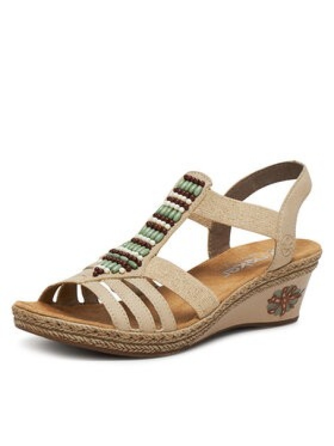 Rieker Sandały V2451-62 Beżowy