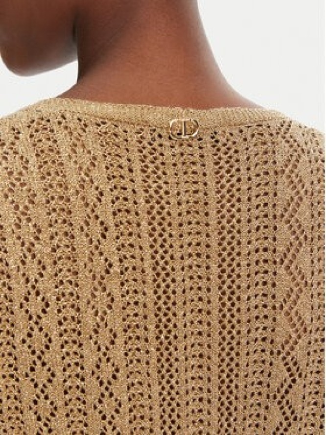 TWINSET Sweter 251TT3194 Beżowy Slim Fit