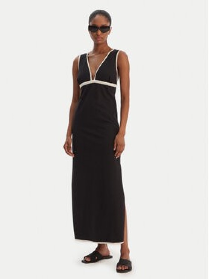 Seafolly Sukienka letnia Beach Bound 55590-DR Czarny Slim Fit