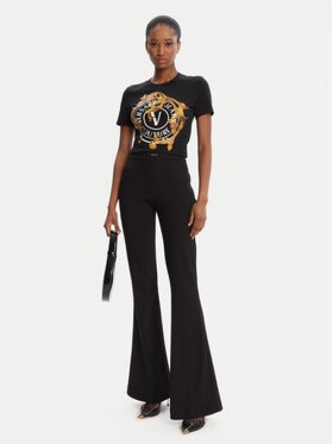 Versace Jeans Couture T-Shirt 79HAHE01 CJ02E Czarny Regular Fit