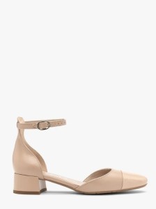 Dwuczęściowe czółenka damskie z lakierowanym noskiem