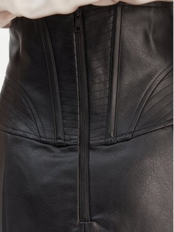 Bardot Spódnica z imitacji skóry Henley 60225SB Czarny Slim Fit