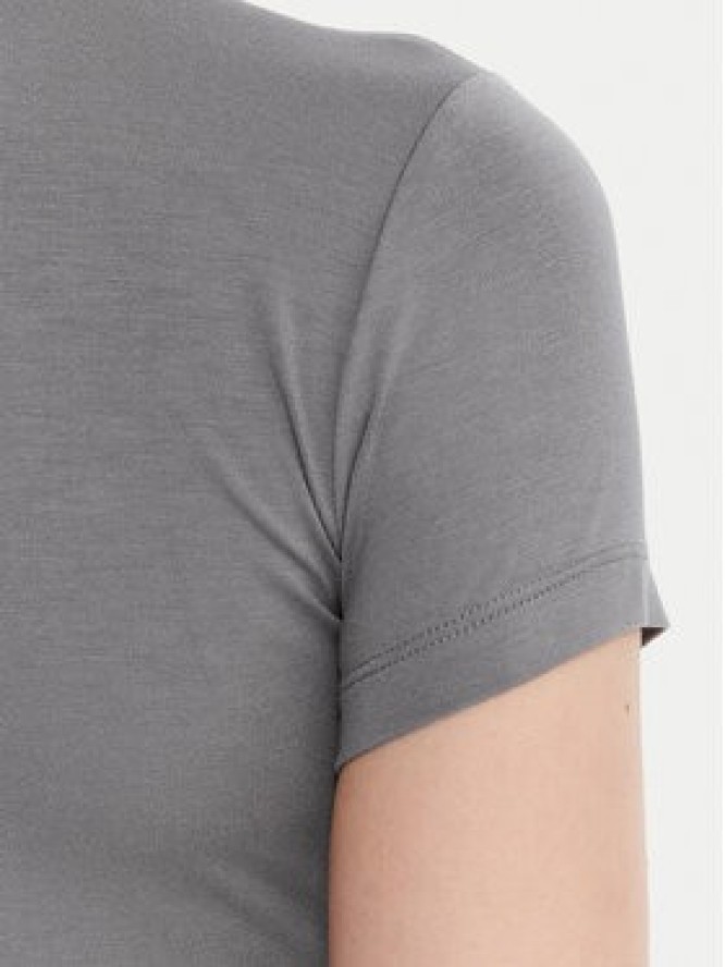 Gina Tricot T-Shirt 21287 Szary Slim Fit