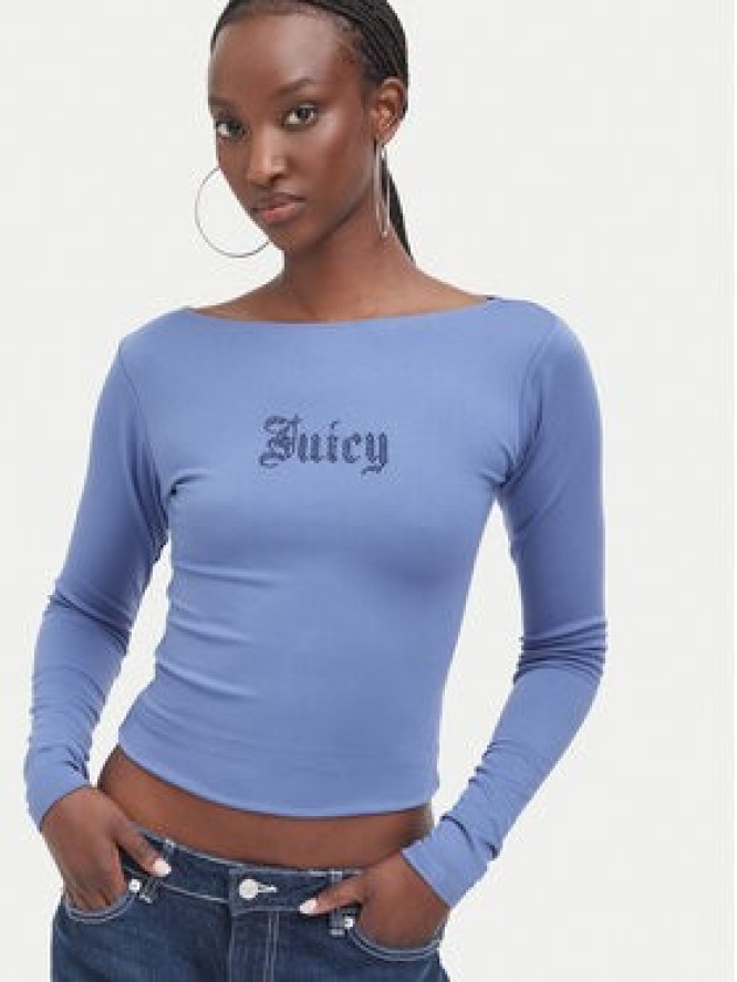 Juicy Couture Bluzka JCWCT226329 Niebieski Slim Fit