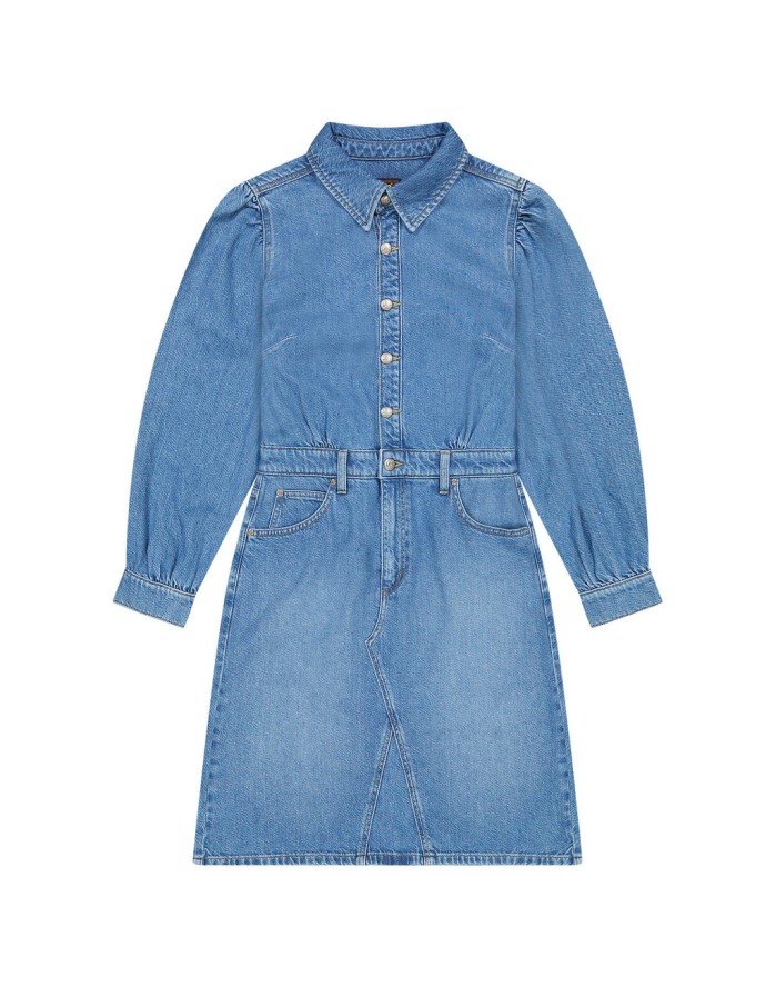 DAMSKA SUKIENKA JEANSOWA LEE LONG SLEEVE DRESS FINE BLUE 112370996