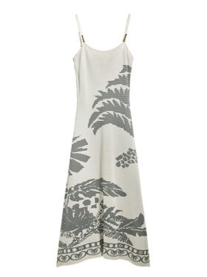 Desigual Sukienka letnia Marsella 25SWVF11 Beżowy Slim Fit