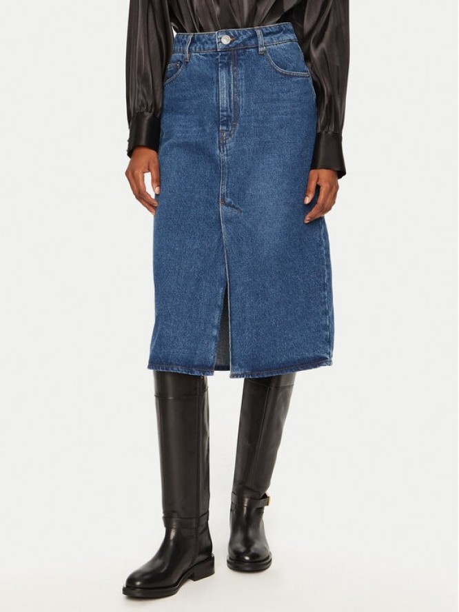 AMI Paris Spódnica jeansowa FSK235.DE0031 Niebieski Regular Fit