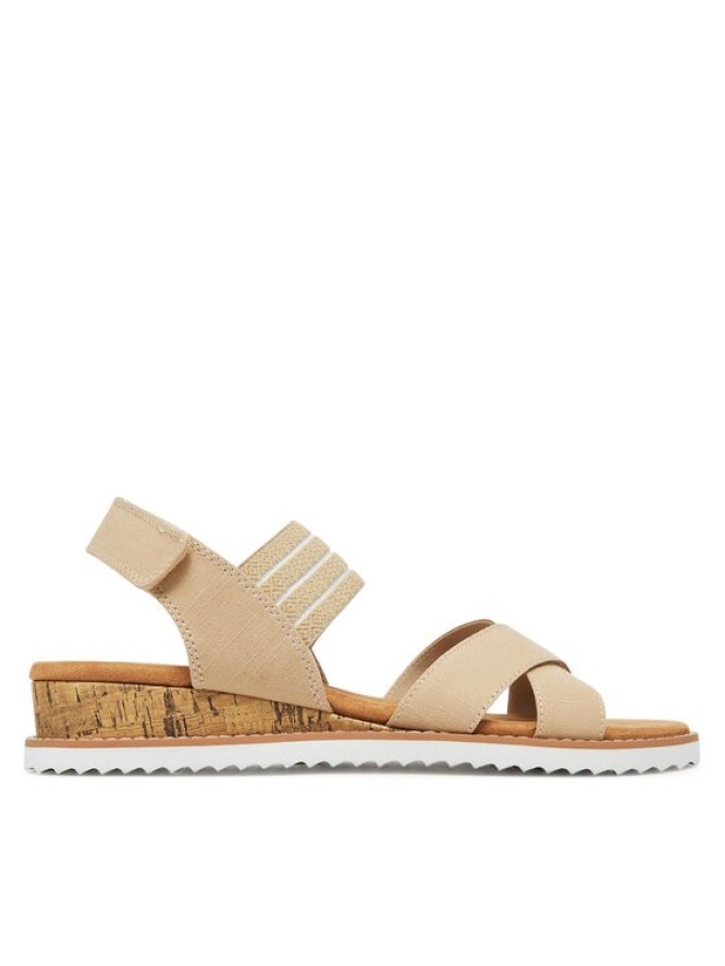 Skechers Sandały BOBS Desert Kiss-Shore Enough 114130/NAT Beżowy