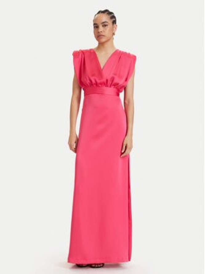 ACCESS FASHION Sukienka wieczorowa 63-3309-122 Koralowy Regular Fit