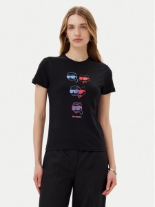 KARL LAGERFELD T-Shirt A2W17112 Czarny Regular Fit