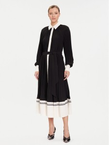 KARL LAGERFELD Sukienka koszulowa A4W13047 Czarny Regular Fit