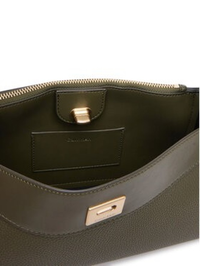 Calvin Klein Torebka Mix Media Shoulder Bag LV04F3886G Zielony ciemny
