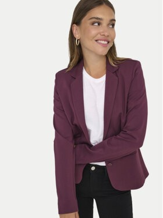 ONLY Marynarka Poptrash 15153144 Bordowy Regular Fit