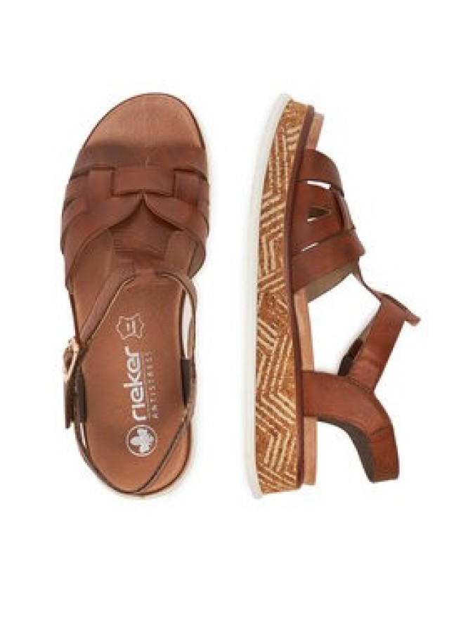 Rieker Sandały W0853-24 Brązowy