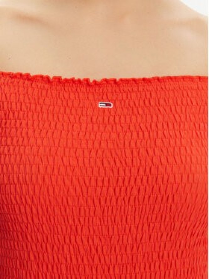 Tommy Jeans Sukienka letnia DW0DW20298 Pomarańczowy Slim Fit