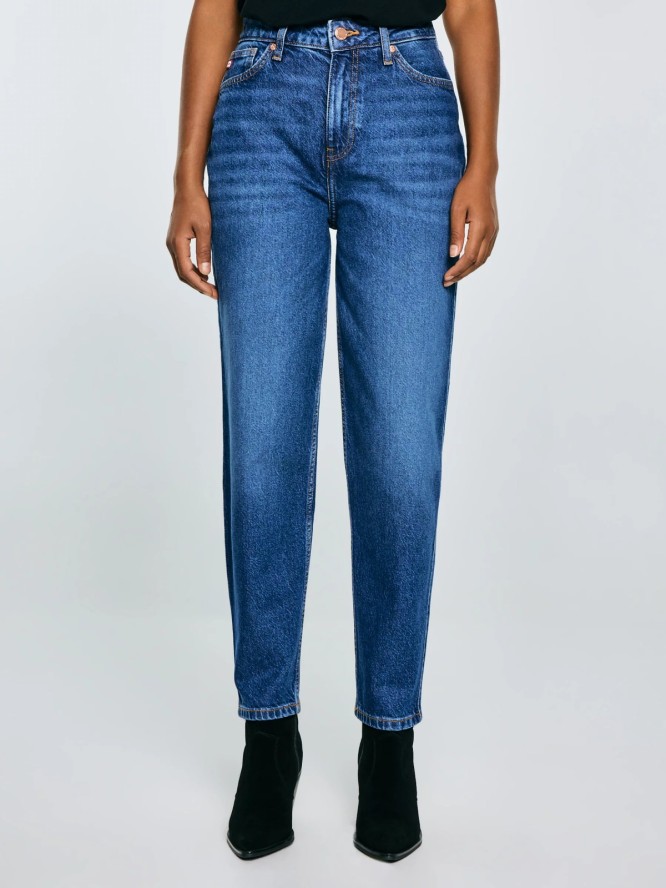 jeansy damskie mom jeans niebieskie silla 620