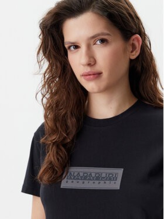 Napapijri T-Shirt NP0A4IP1 Czarny Regular Fit
