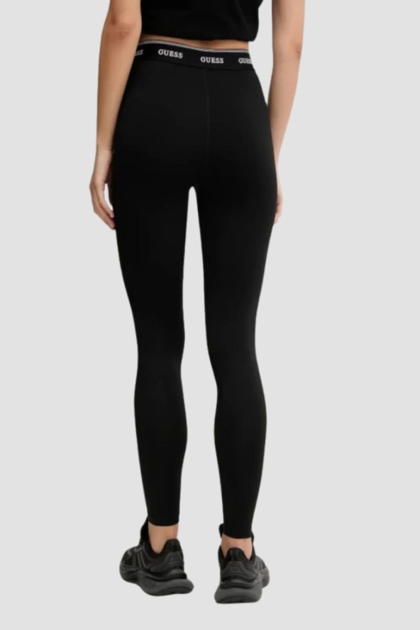GUESS Czarne damskie legginsy Alba, Rozmiar L