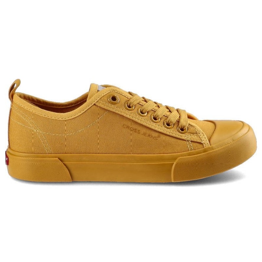 Trampki damskie Cross Jeans, sznurowany fason niska cholewka cholewka z wytrzymałego materiału tekstylnego klasyczny gumowy nosek płaska elastyczna p