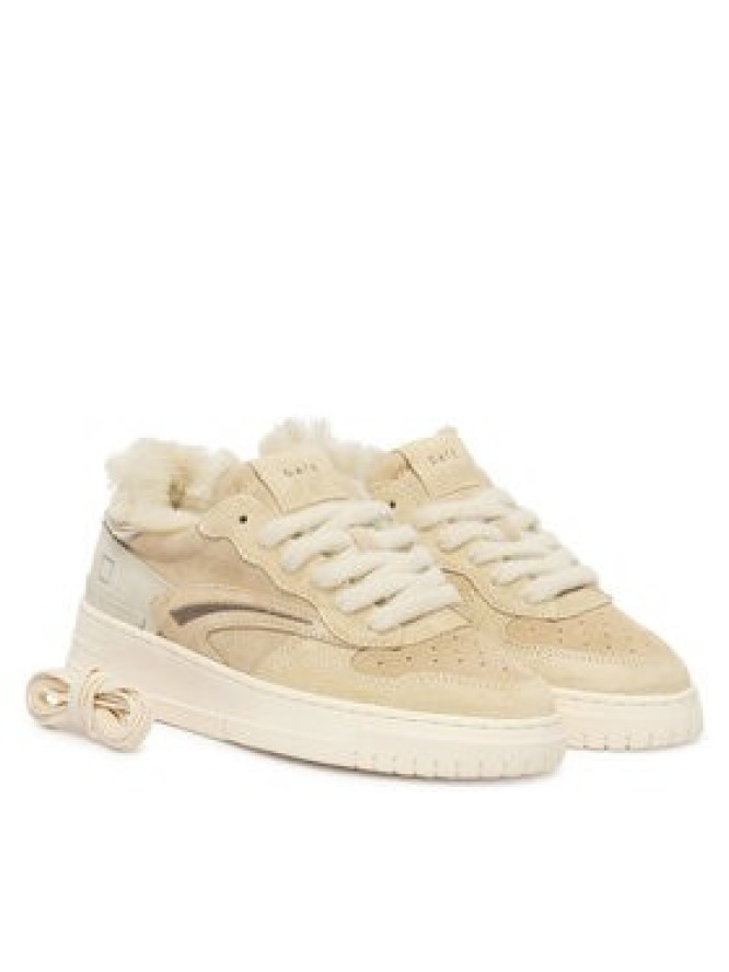 D.A.T.E. Sneakersy Torneo Pure Fur Mono W431-TPF-MN Beżowy