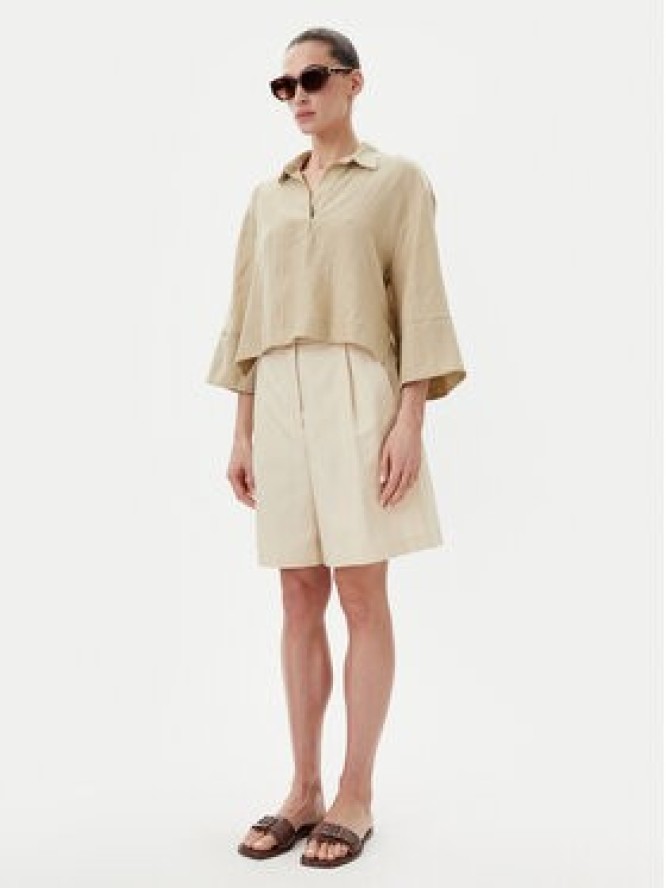 Weekend Max Mara Bermudy Ecuba 2515141032 Écru Regular Fit